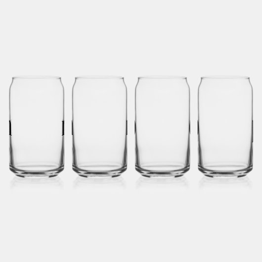 Eenvoudig modern Monogram Initiaal, aangepast Blikvorm Glas (Links)
