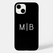 Eenvoudig modern Monogram Initiaal, aangepast Case-Mate iPhone Case (Achterkant)