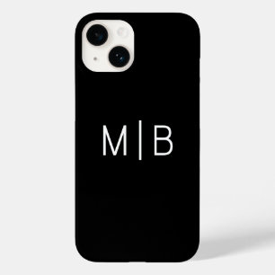 Eenvoudig modern Monogram Initiaal, aangepast Case-Mate iPhone 14 Hoesje