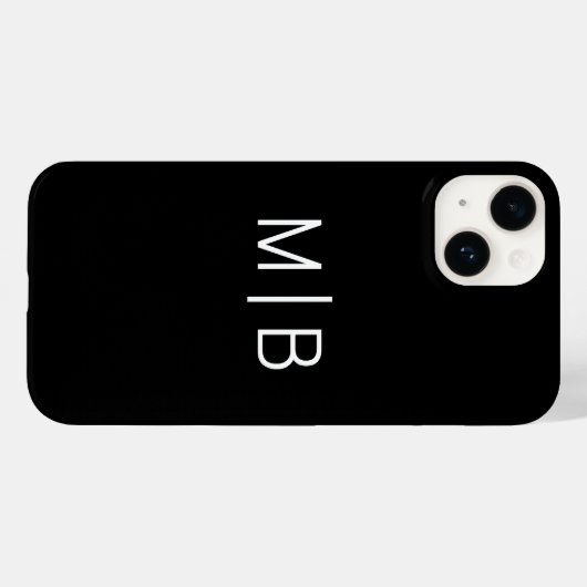 Eenvoudig modern Monogram Initiaal, aangepast Case-Mate iPhone Case (Achterkant (horizontaal))