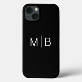 Eenvoudig modern Monogram Initiaal, aangepast Case-Mate iPhone Case (Achterkant)