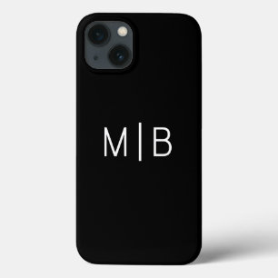 Eenvoudig modern Monogram Initiaal, aangepast Case-Mate iPhone Case