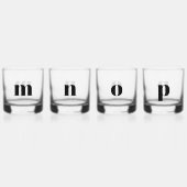 Eenvoudig modern Monogram Initiaal, aangepast Whisky Glas (Achterkant)