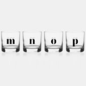 Eenvoudig modern Monogram Initiaal, aangepast Whisky Glas (Voorkant)