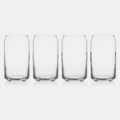 Eenvoudig Modern Monogram Initiaal Naam Gepersonal Blikvorm Glas (Links)