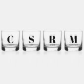 Eenvoudig Modern Monogram Initiaal Naam Gepersonal Whisky Glas (Voorkant)