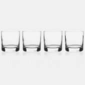 Eenvoudig Modern Monogram Initiaal Naam Gepersonal Whisky Glas (Links)