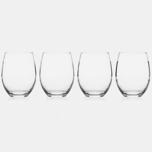 Eenvoudig Modern Monogram Initiaal Naam Gepersonal Wijnglas Zonder Voet (Links)