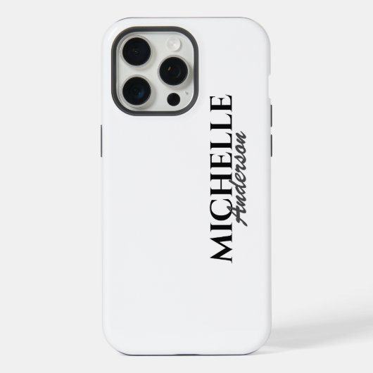 Eenvoudig modern Monogram iPhone Hoesje (Achterkant)