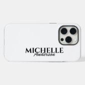 Eenvoudig modern Monogram iPhone Hoesje (Achterkant horizontaal)