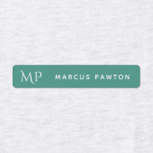 Eenvoudig Modern Monogram Kinder Naam Kleding Labels (Design 1)