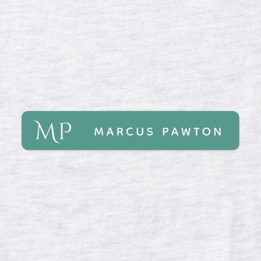 Eenvoudig Modern Monogram Kinder Naam Kleding Labels (Design 1)