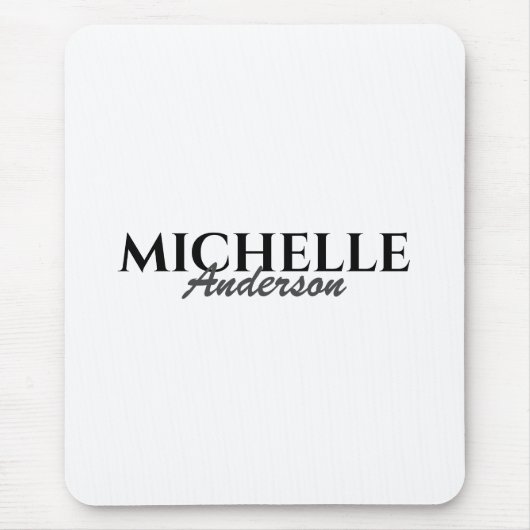 Eenvoudig modern Monogram Muismat (Voorkant)