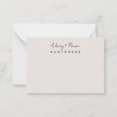 Eenvoudig modern monogram paar rustieke eucalyptus notitiekaartje (Voorkant)