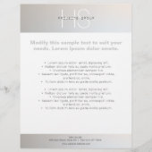 Eenvoudig modern Monogram Professional Grey Silver Flyer (Voorkant)