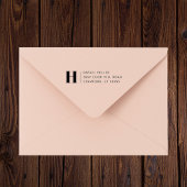 Eenvoudig modern Monogram Return-adres Rubberstempel