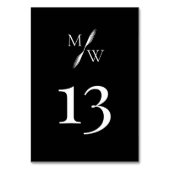 Eenvoudig Modern Monogram Slanke Back Wedding Kaart (Achterkant)