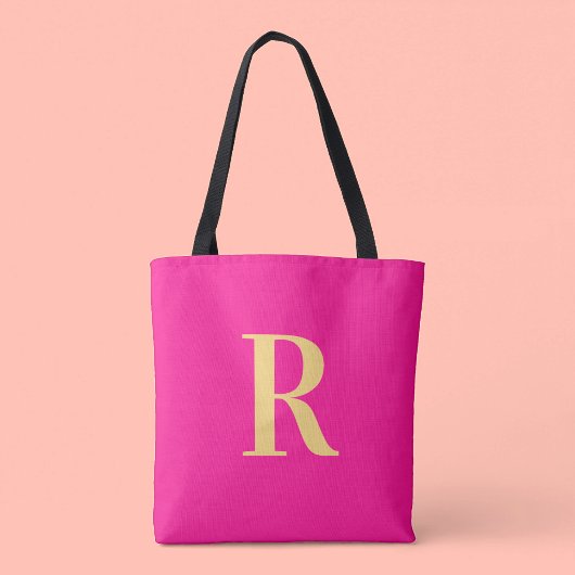 Eenvoudig modern monogram tote bag