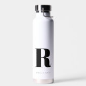 Eenvoudig modern Monogram Waterfles (Links)