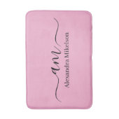 Eenvoudig Modern Monogram Wit Minimalistische Badm Badmat (Voorkant Verticaal)