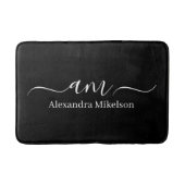 Eenvoudig Modern Monogram Wit Minimalistische Badm Badmat (Voorkant)
