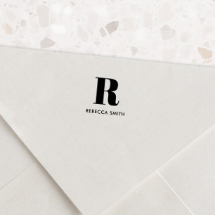 Eenvoudig modern Monogram Zelfinktende Stempel