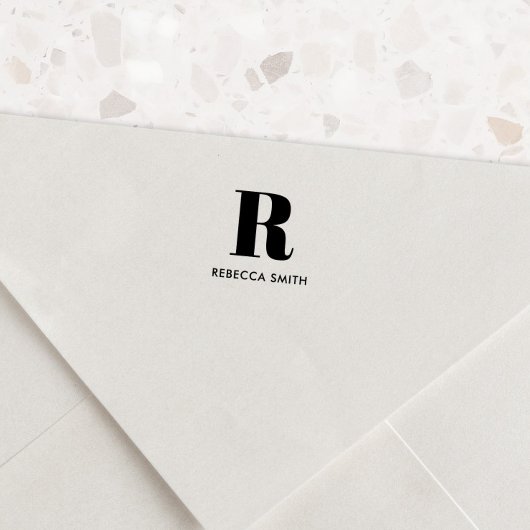 Eenvoudig modern Monogram Zelfinktende Stempel