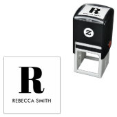 Eenvoudig modern Monogram Zelfinktende Stempel (In situ)