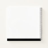 Eenvoudig Modern Monogrammed Elegant Notitieboek (Achterkant)