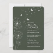 Eenvoudig Modern Moss Green Paardenbloem Vrijgezel Kaart (Voorkant)