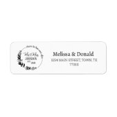 Eenvoudig modern Mr & Mrs Script-adres Etiket (Voorkant)