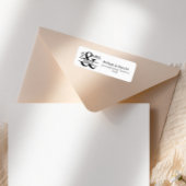 Eenvoudig modern Mr & Mrs Script-adres Etiket