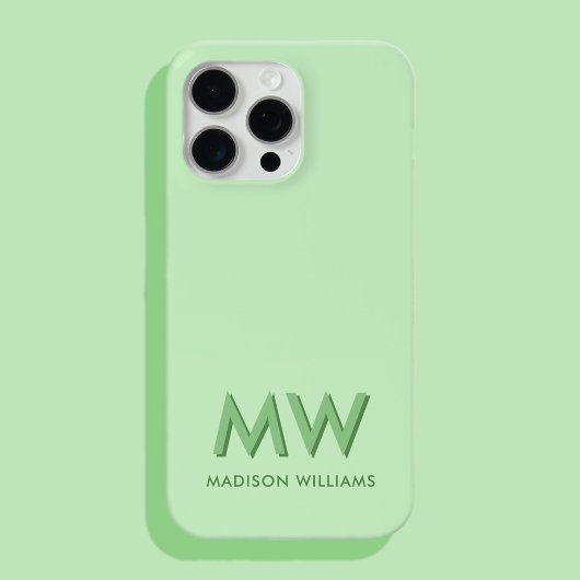 Eenvoudig Modern Naam Initiaal Monogram Case-Mate iPhone Case