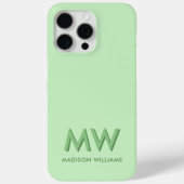 Eenvoudig Modern Naam Initiaal Monogram Case-Mate iPhone Case (Achterkant)