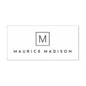 Eenvoudig modern naammonogram rubberstempel (Afrduk)