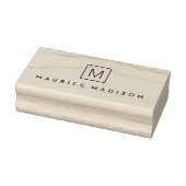 Eenvoudig modern naammonogram rubberstempel (Stempel)