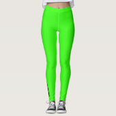 Eenvoudig modern Neon Fluorescent Groen Leggings (Voorkant)