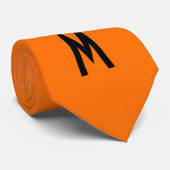 Eenvoudig modern Neon Fluorescent Oranje Stropdas (Opgerold)