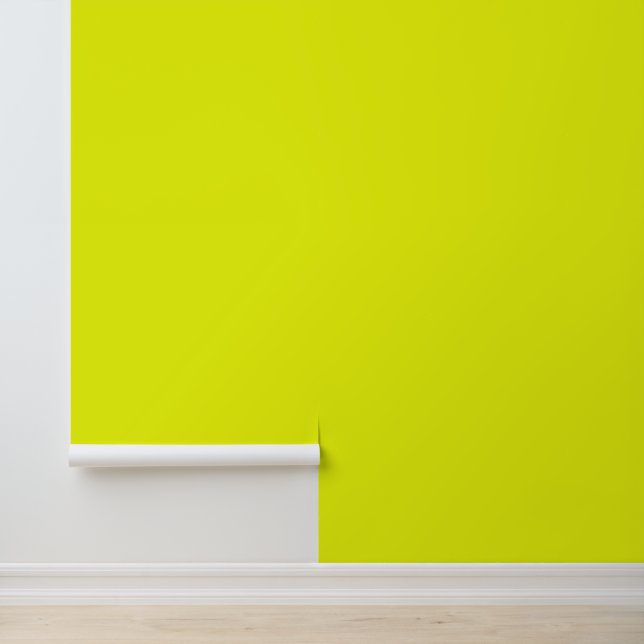 Eenvoudig modern Neon Fluorescent Yellow Behang (Applicatie)