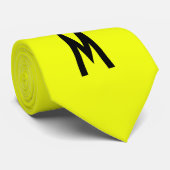 Eenvoudig modern Neon Fluorescent Yellow Stropdas (Opgerold)