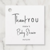 Eenvoudig Modern Neutraal Baby shower Bedankt Bedankjes Labels (Voorkant)