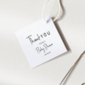 Eenvoudig Modern Neutraal Baby shower Bedankt Bedankjes Labels