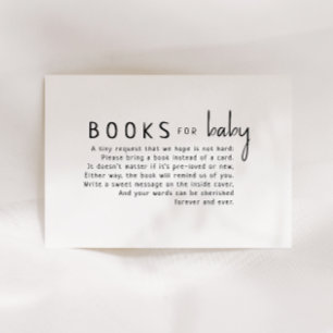 Eenvoudig Modern Neutraal Baby shower Boeken voor  Informatiekaartje