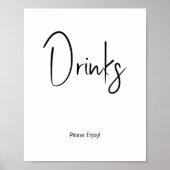 Eenvoudig Modern Neutraal Baby shower Drinken Teke Poster (Voorkant)