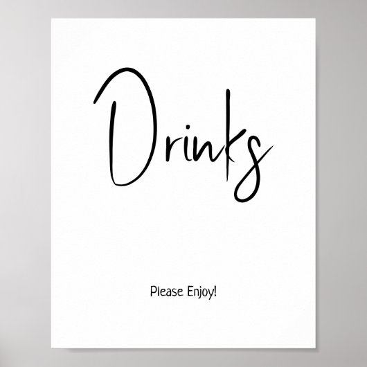 Eenvoudig Modern Neutraal Baby shower Drinken Teke Poster (Voorkant)