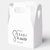 Eenvoudig Modern Neutraal Baby shower Favoriet Box Bedankdoosjes (Geopend)