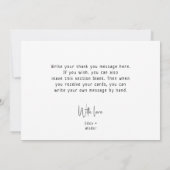 Eenvoudig modern neutraal Baby shower flat Bedankkaart (Achterkant)