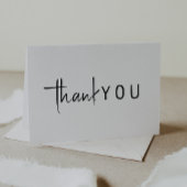 Eenvoudig modern neutraal Baby shower gevouwen Bedankkaart