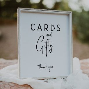 Eenvoudig Modern Neutraal Baby shower Kaarten en g Poster