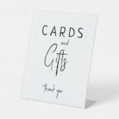 Eenvoudig Modern Neutraal Baby shower Kaarten en g Reclamebord Met Voetstuk (Voorkant)